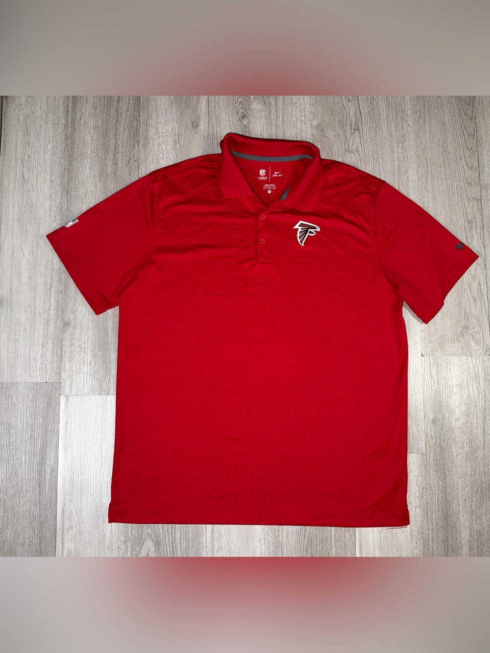 Nike NFL On Field Dri-FIT Atlanta Falcons Red Polo Shirt Men's XL